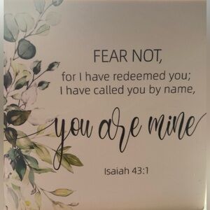 Wooden Bible Verse Sign 5” X 5”